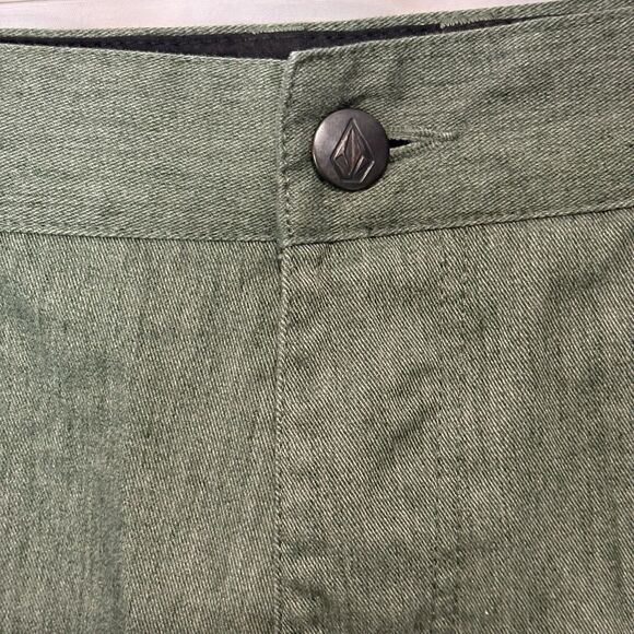 Volcom Pants Mens 32 Green Frickin Modern Chino Corpo Class Business Casual - Picture 4 of 14